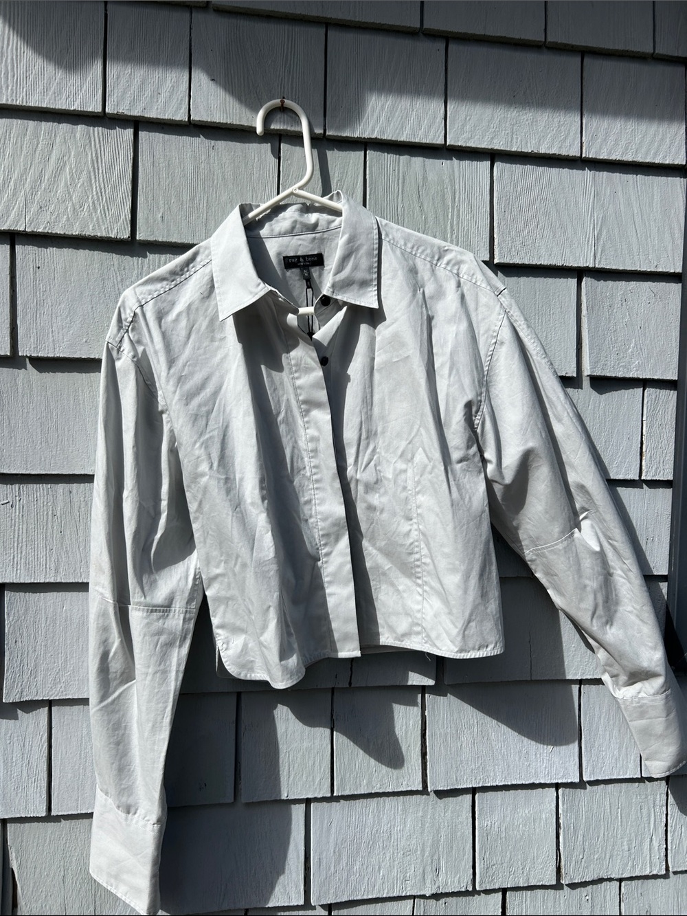 rag & bone Becca poplin shirt in storm size Med - tags attached